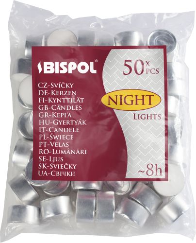 Bezzapachowe Świeczki Tea-Light 8h (50szt)