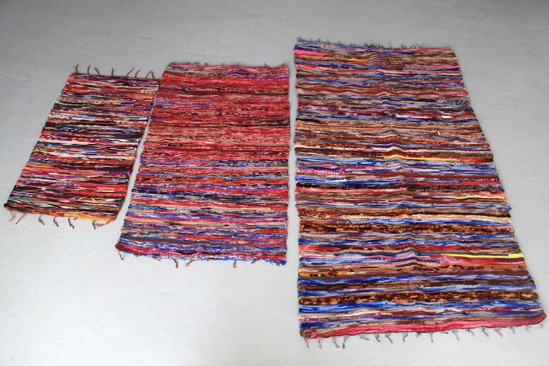 Indyjski Duzy Dywan Zero Waste (105x185cm) | Wielokolorowy