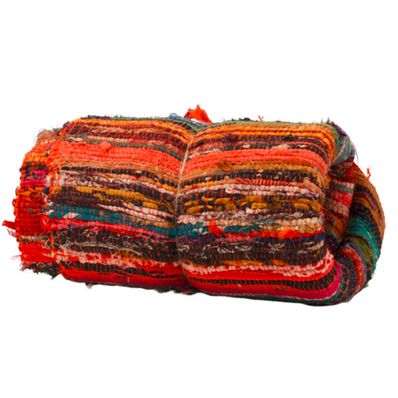 Indyjski Duzy Dywan Zero Waste (152 x 90cm) | Odcienie Pomaranczowego 5