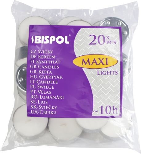 Bezzapachowe Świeczki Tea-Light 10h (20szt)